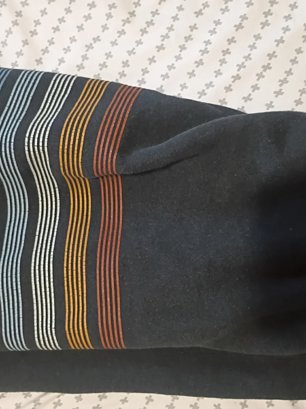 Patagonia Black Mens  Sweatpants with Striped Hem Detail